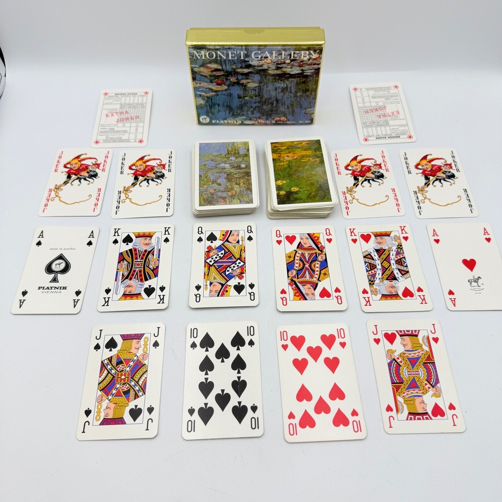 Piatnik Monet Gallery Lilies Double Deck Playing Cards Bridge Set Austria